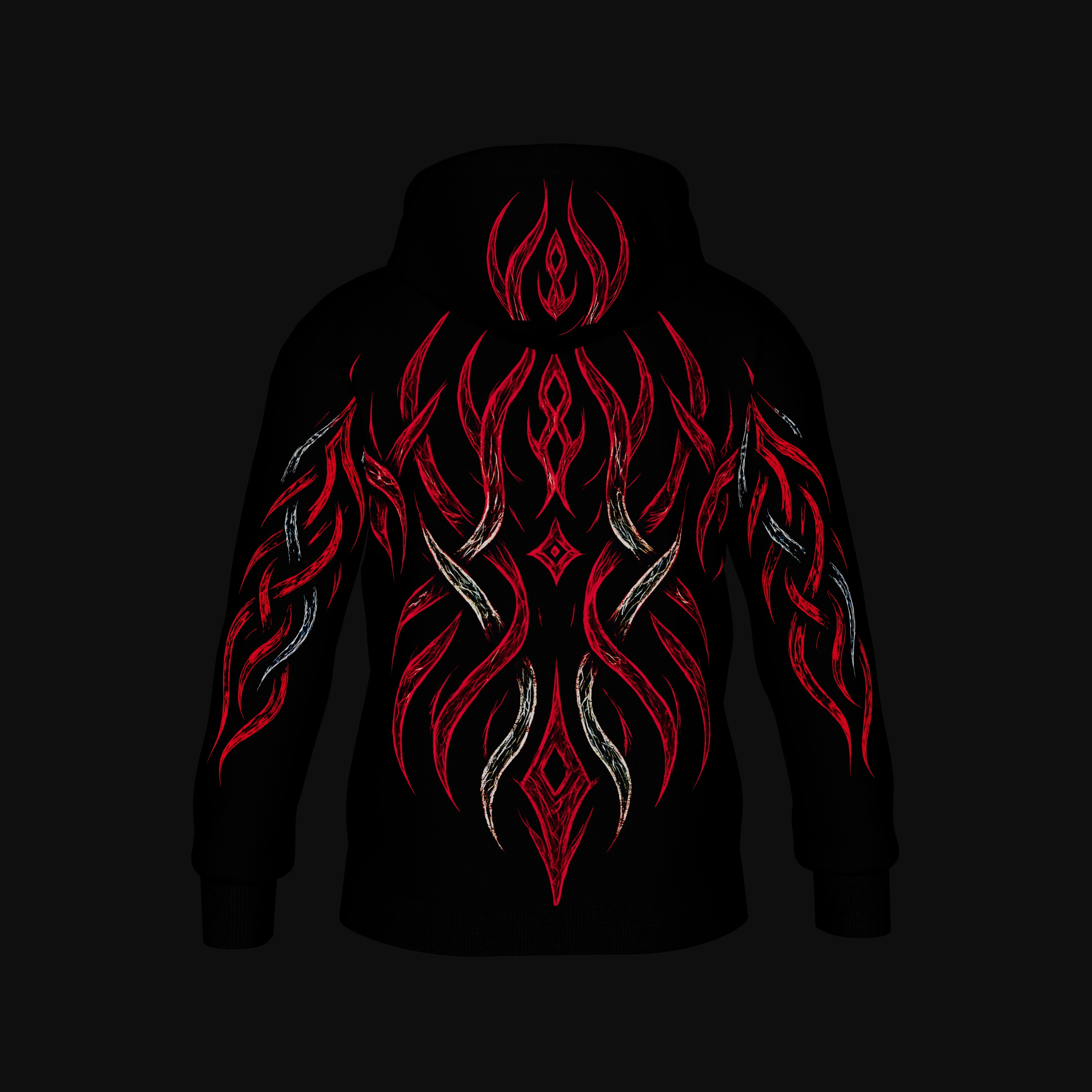 Red Reaper Tribal Hoodie R-D